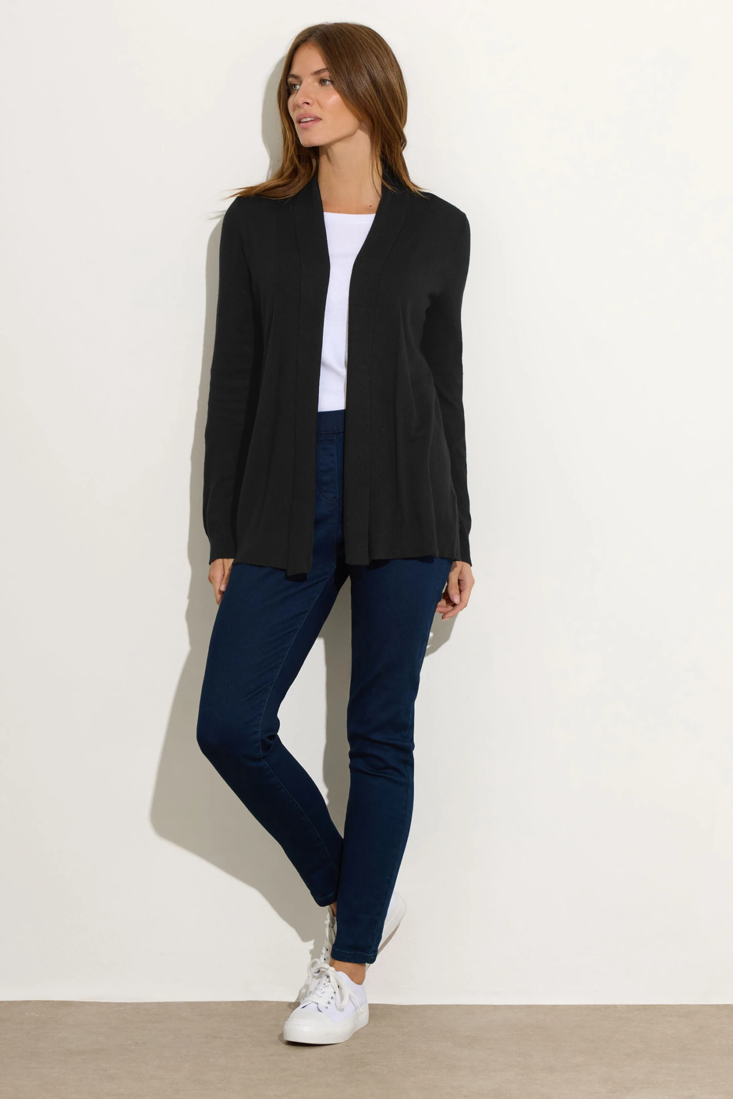 M&Co Black Shawl Collar Cardigan 4 M&Co Black Shawl Collar Cardigan – Image 2