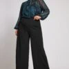YOURS LONDON - Pantalon Noir Design En V -Evans Boutique 5bd0abef b664 4f 162541 A