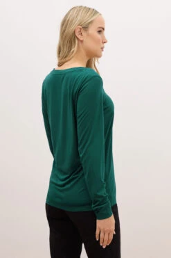 LTS PREMIUM Tall Forest Green Long Sleeve V-Neck Top 9 LTS PREMIUM Tall Forest Green Long Sleeve V-Neck Top -Evans Boutique 5bdd1812 7587 49 354928 C