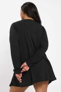 YOURS - Cardigan Noir Texturé Manches Longues 10 YOURS - Cardigan Noir Texturé Manches Longues -Evans Boutique 5c54698b 619c 4c 322617 C