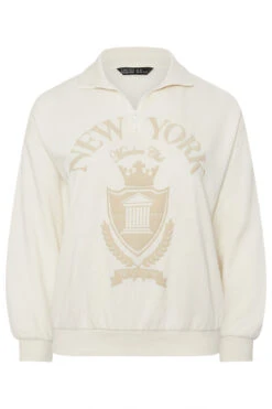 LIMITED COLLECTION Sweat-shirt Curve Cream « New York » à Fermeture éclair Quart De Tour 11 LIMITED COLLECTION Sweat-shirt Curve Cream « New York » à Fermeture éclair Quart De Tour -Evans Boutique 5c55c009 4ed5 4e 216859 X