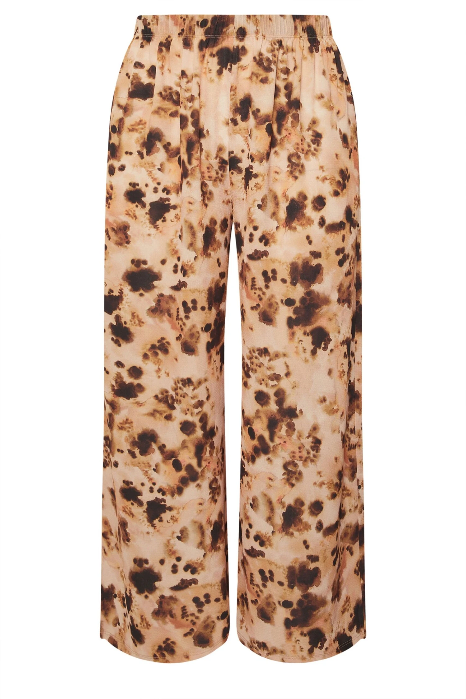 LIMITED COLLECTION - Pantalon Wide Leg Marron Tâcheté Abstrait 7 LIMITED COLLECTION - Pantalon Wide Leg Marron Tâcheté Abstrait – Image 5