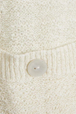 LTS Tall Ivory White Knitted Metallic Button Vest Top -Evans Boutique 5e31f155 412e 4b 355581 Z