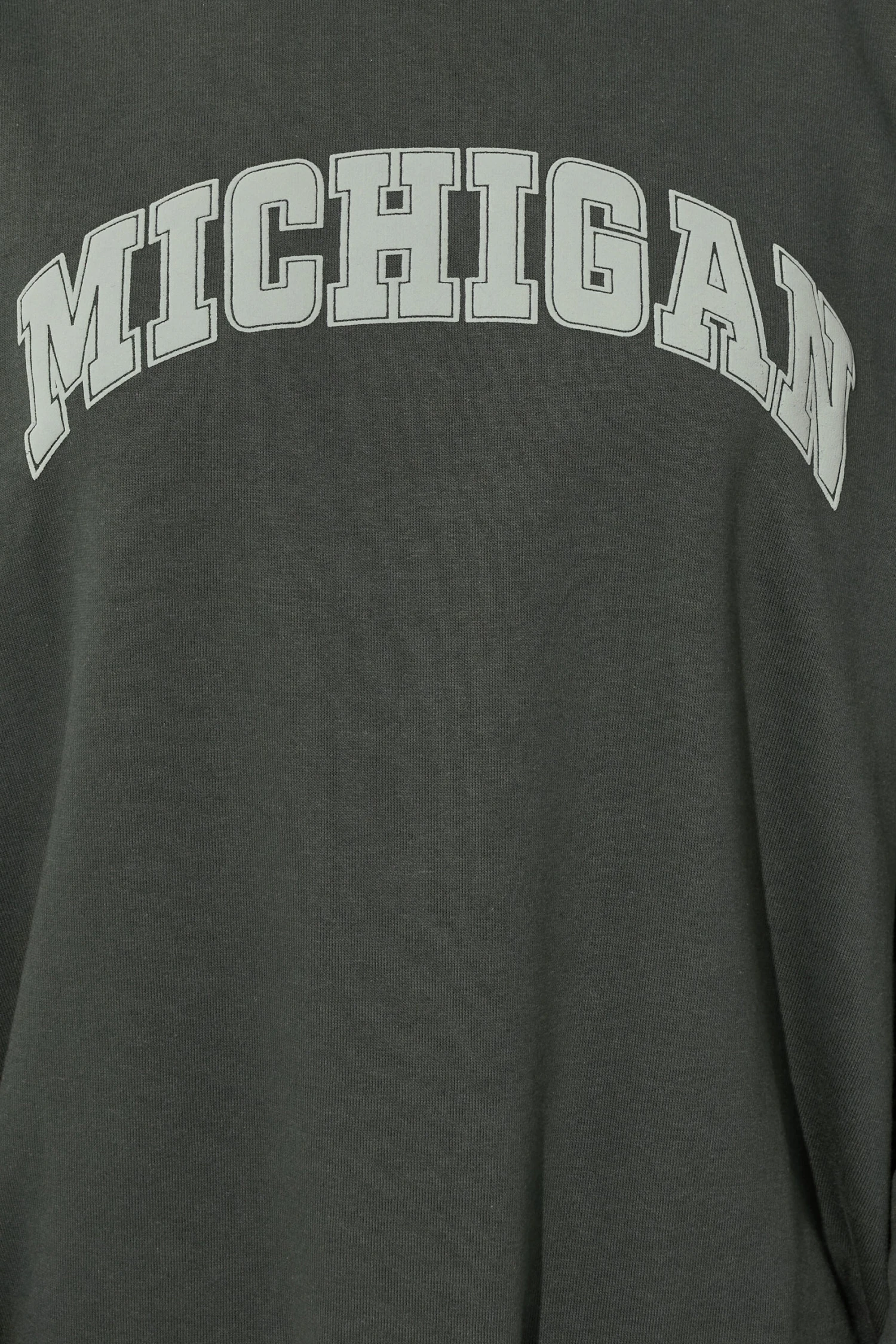 LTS Tall Charcoal Grey 'Michigan' Slogan Sweatshirt 6 LTS Tall Charcoal Grey 'Michigan' Slogan Sweatshirt – Image 4