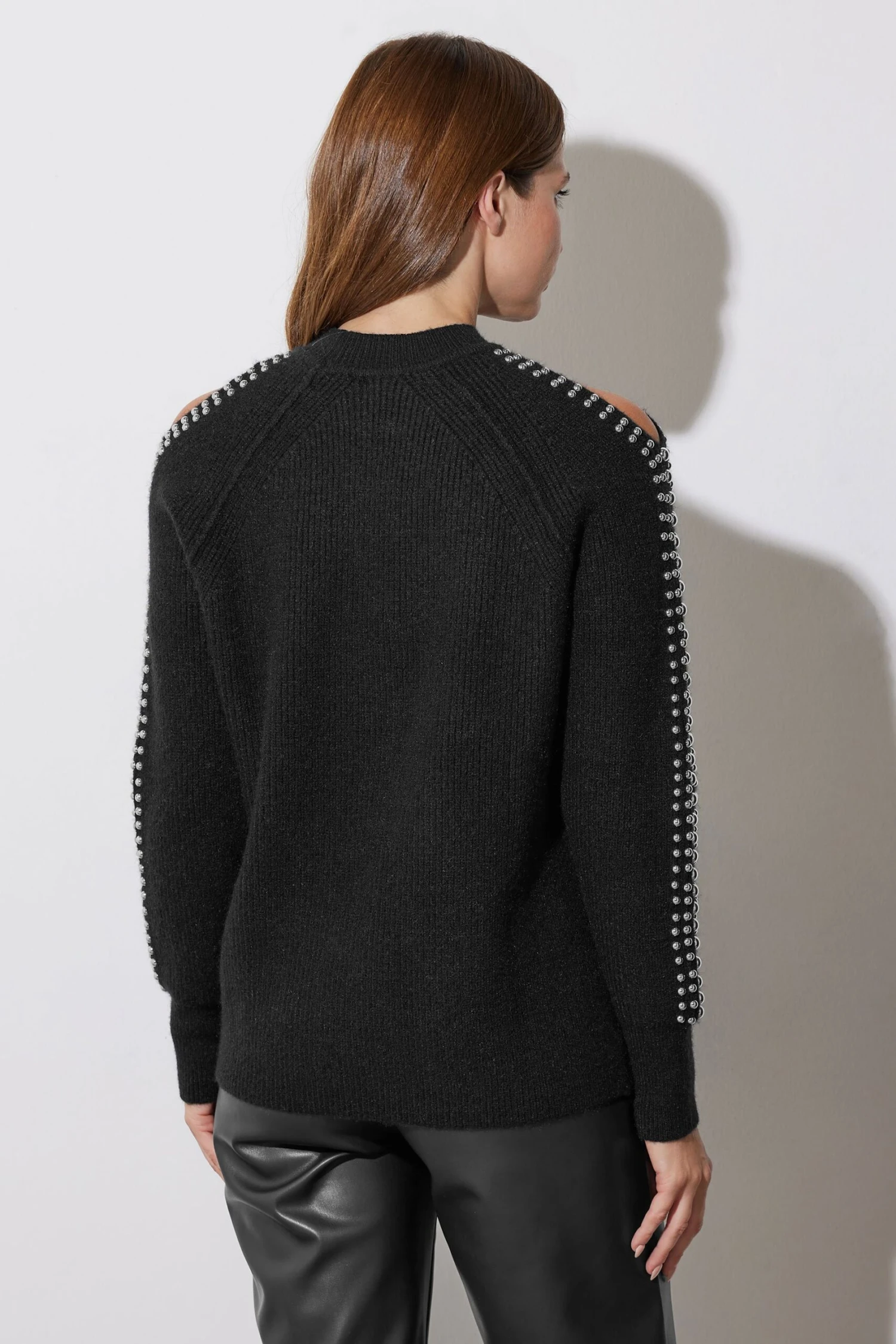 STAR Black Embellished Sleeve Jumper 6 STAR Black Embellished Sleeve Jumper – Image 4