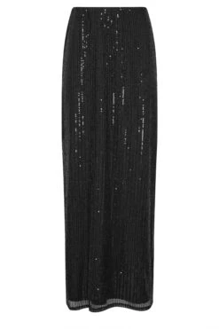 LTS Tall Black Sequin Maxi Skirt -Evans Boutique 5f3b1a3c 235c 4f 356462 X