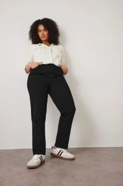 EVANS Curve Black Denim Mom Jeans