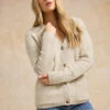 LTS Tall Ivory White Boucle Knitted Cardigan