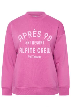 LIMITED COLLECTION Sweat-shirt Rose Curve Avec Slogan « Après 98 » -Evans Boutique 60ced9a9 d9c2 40 216691 X