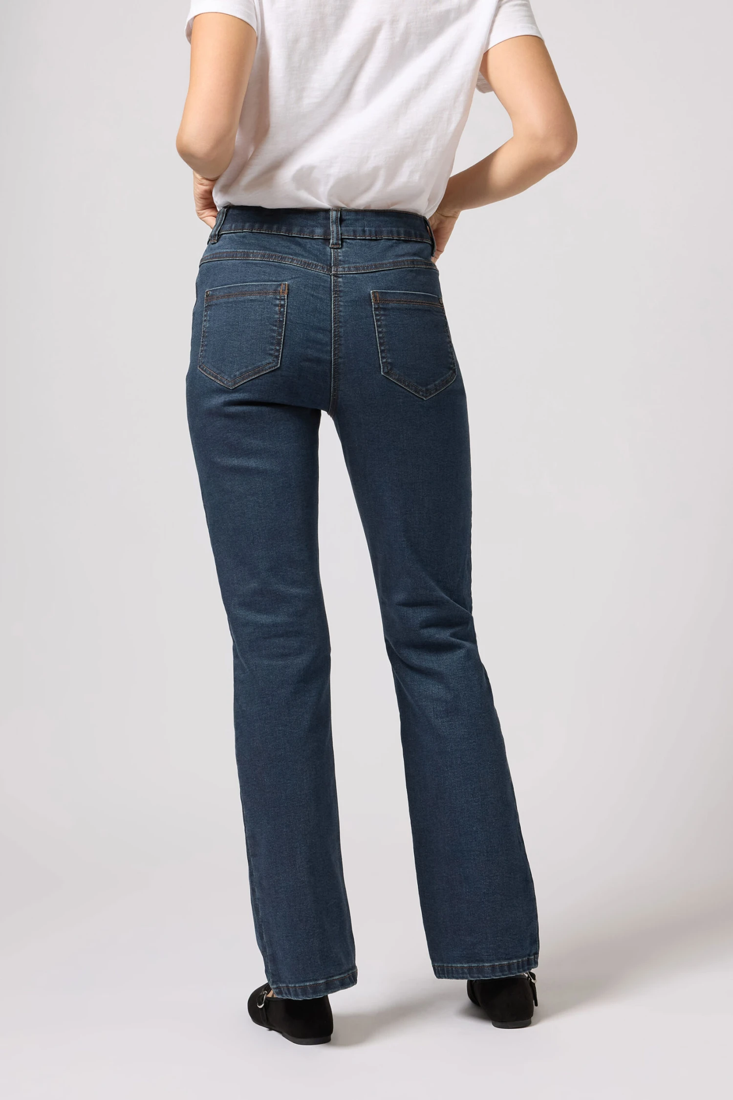 M&Co Indigo Blue Bootcut Jeans 7 M&Co Indigo Blue Bootcut Jeans – Image 5