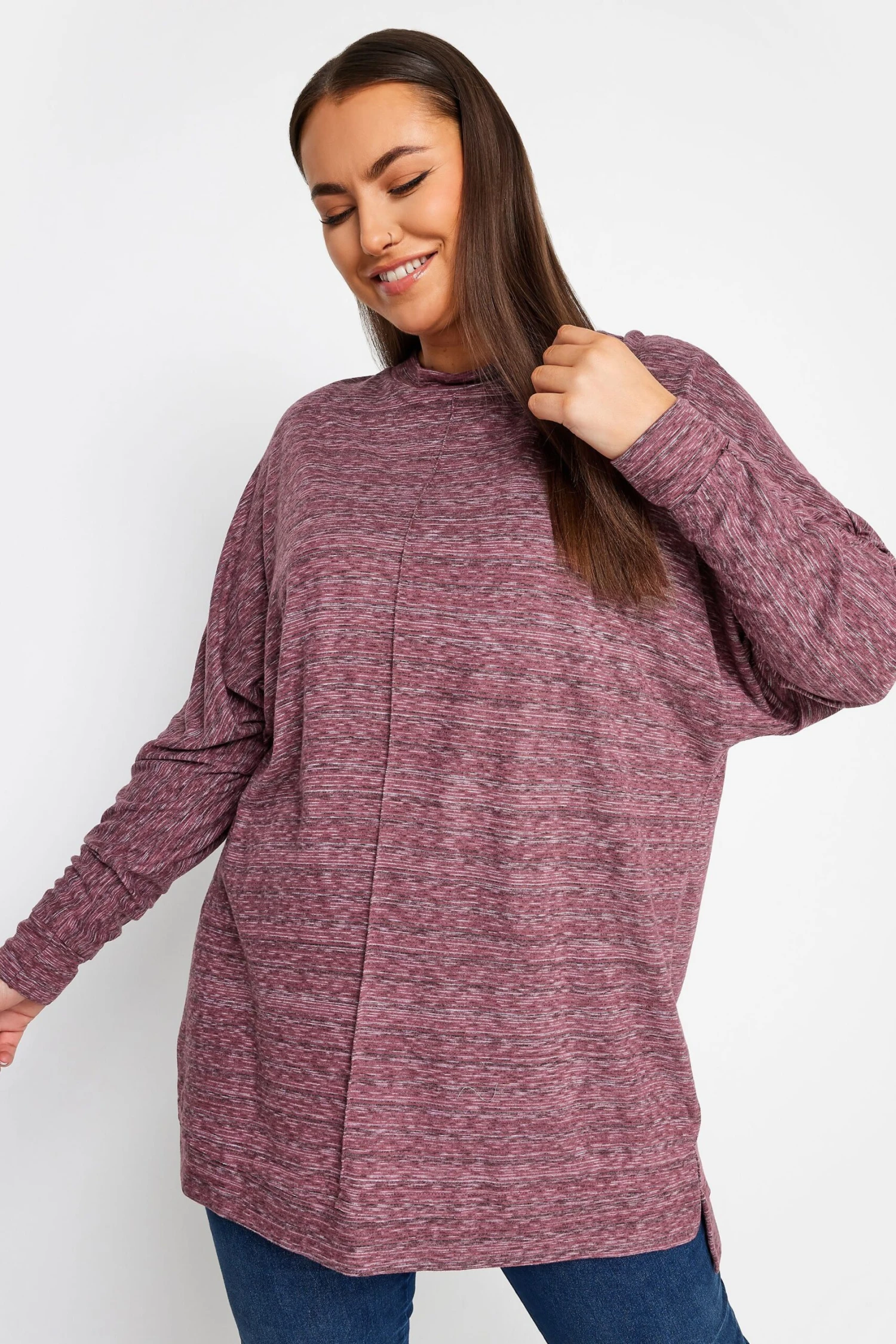 YOURS - Pull Framboise Ample Toucher Doux 3 YOURS - Pull Framboise Ample Toucher Doux