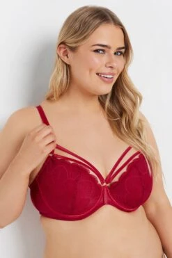 YOURS Curve Soutien-gorge à Armatures En Dentelle Rouge