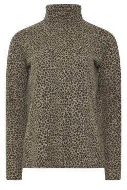 LTS Tall Brown Animal Print Soft Touch Roll Neck Jumper 11 LTS Tall Brown Animal Print Soft Touch Roll Neck Jumper -Evans Boutique 636ab498 4b9b 42 355491 X