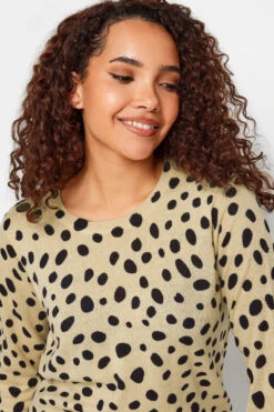 M&Co Cream Dalmatian Print Jumper -Evans Boutique 6392aef0 494c 40 500462 D