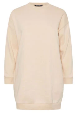 YOURS - Robe-Sweatshirt Beige à Poches -Evans Boutique 6595baaa 06dd 47 304038 X