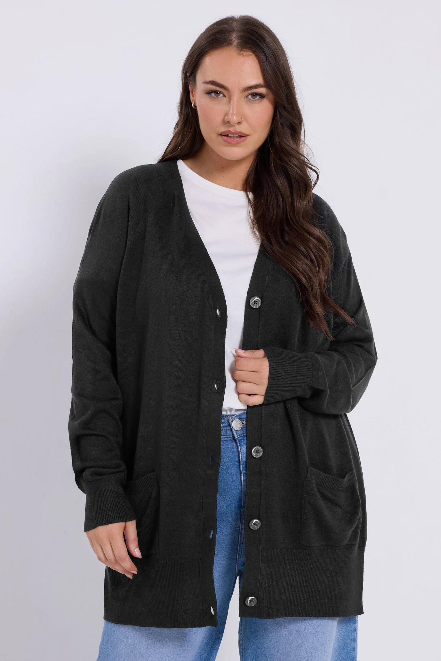 Cardigan Noir Coupe Boyfriend 3 Cardigan Noir Coupe Boyfriend