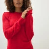 M&Co Red Pointelle Long Sleeve Knitted Jumper 2 M&Co Red Pointelle Long Sleeve Knitted Jumper -Evans Boutique 680ab56b 2a27 47 502424 L1
