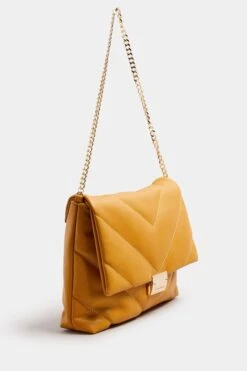 Camel Brown Faux Leather Quilted Shoulder Bag 11 Camel Brown Faux Leather Quilted Shoulder Bag -Evans Boutique 68b0ab77 9f9d 40 246529 P