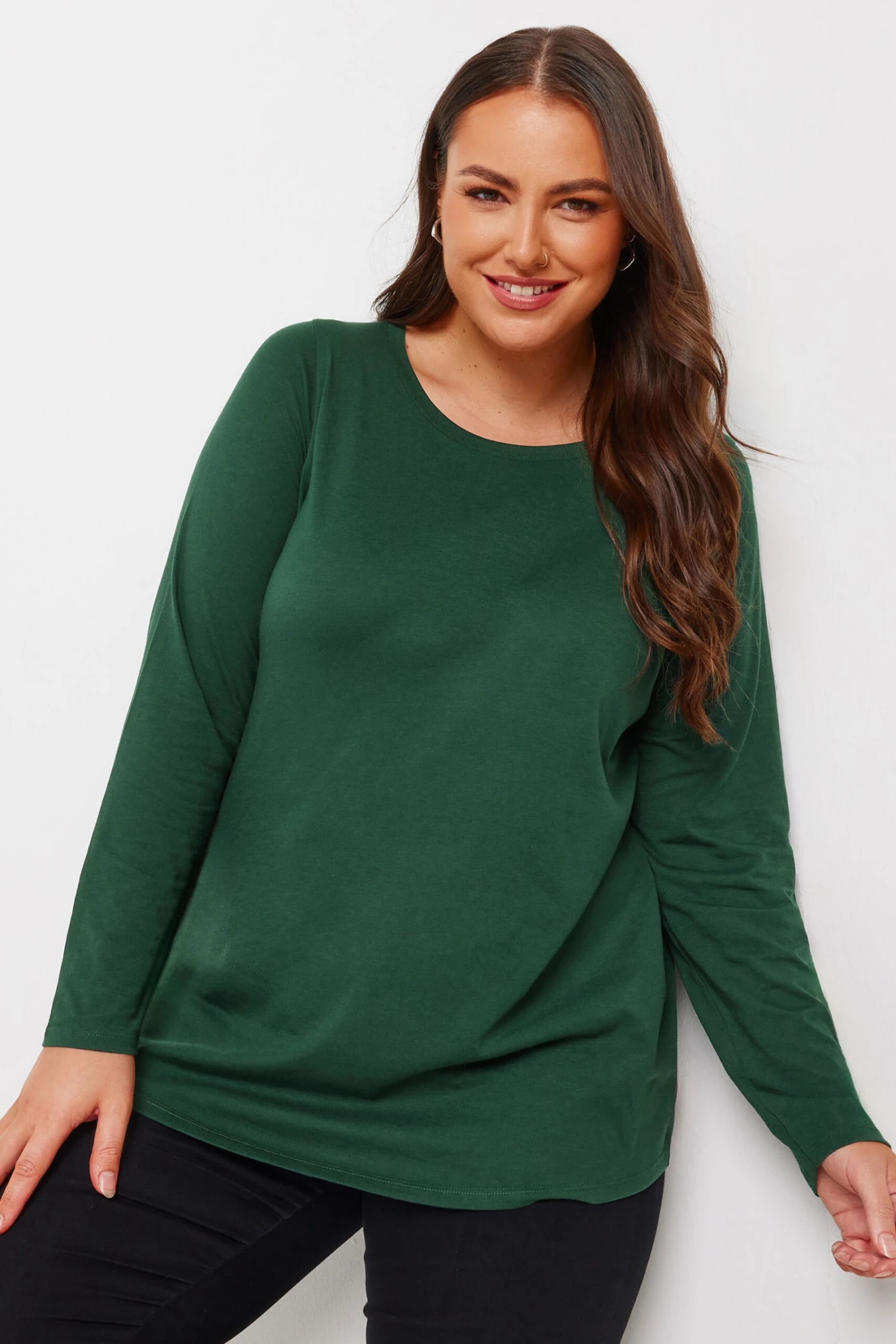 YOURS - Top Vert Forêt Manches Longues En Jersey 3 YOURS - Top Vert Forêt Manches Longues En Jersey