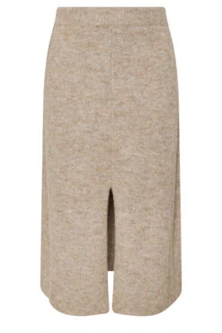 EVANS Curve Natural Brown Knitted Maxi Skirt 15 EVANS Curve Natural Brown Knitted Maxi Skirt -Evans Boutique 69918188 3ec5 42 616119 X
