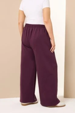 YOURS Curve Pantalon De Jogging Large Rouge Bordeaux 11 YOURS Curve Pantalon De Jogging Large Rouge Bordeaux -Evans Boutique 6a2560c1 565b 48 310210 D