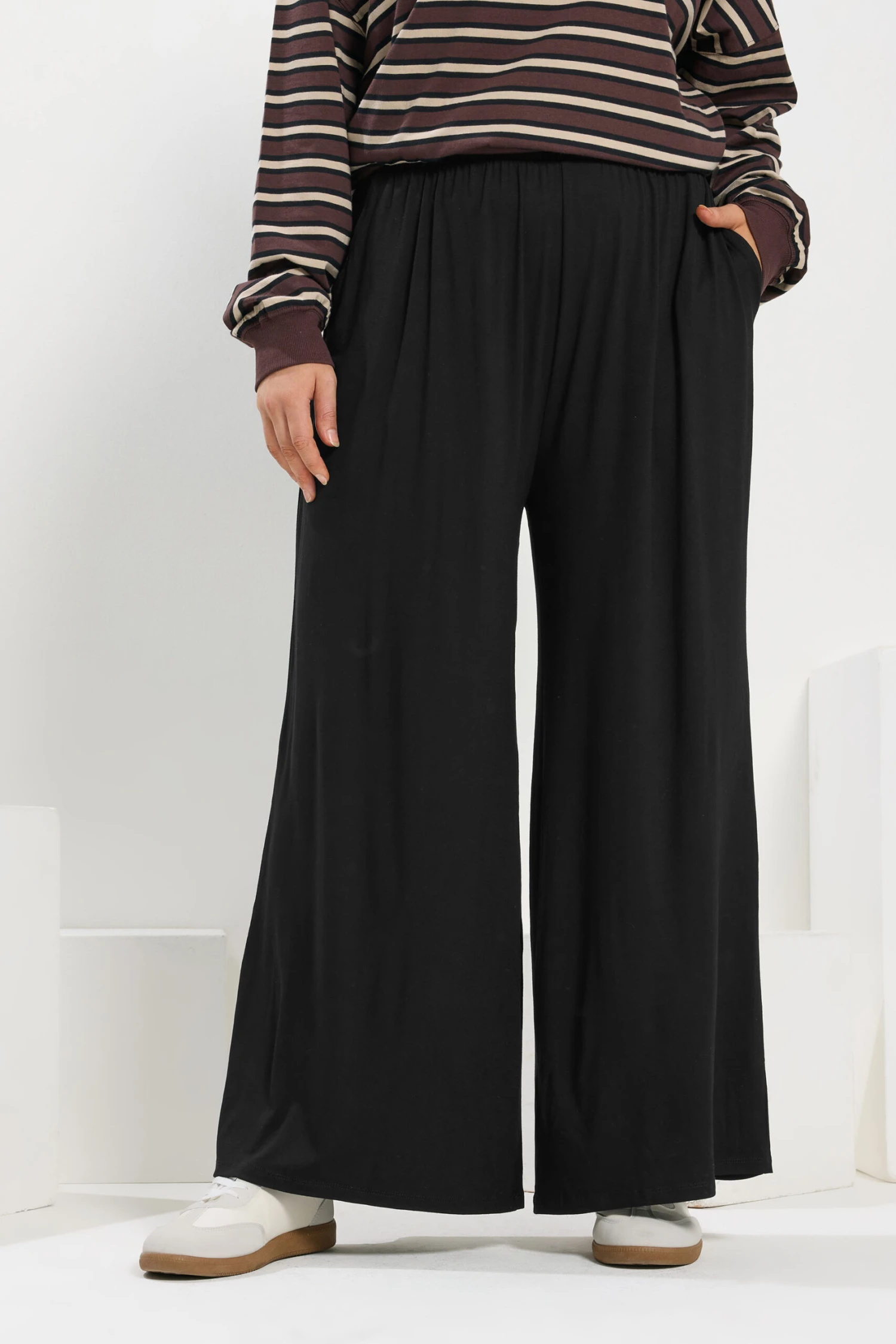 YOURS - Pantalon Noir Stretch Wide Leg 3 YOURS - Pantalon Noir Stretch Wide Leg