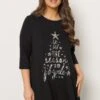 EVANS Curve Black Sequin Christmas Tree Top