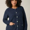 EVANS Curve Navy Blue Button Through Knitted Cardigan 1 EVANS Curve Navy Blue Button Through Knitted Cardigan -Evans Boutique 6ae215ba 1e48 43 615993 A
