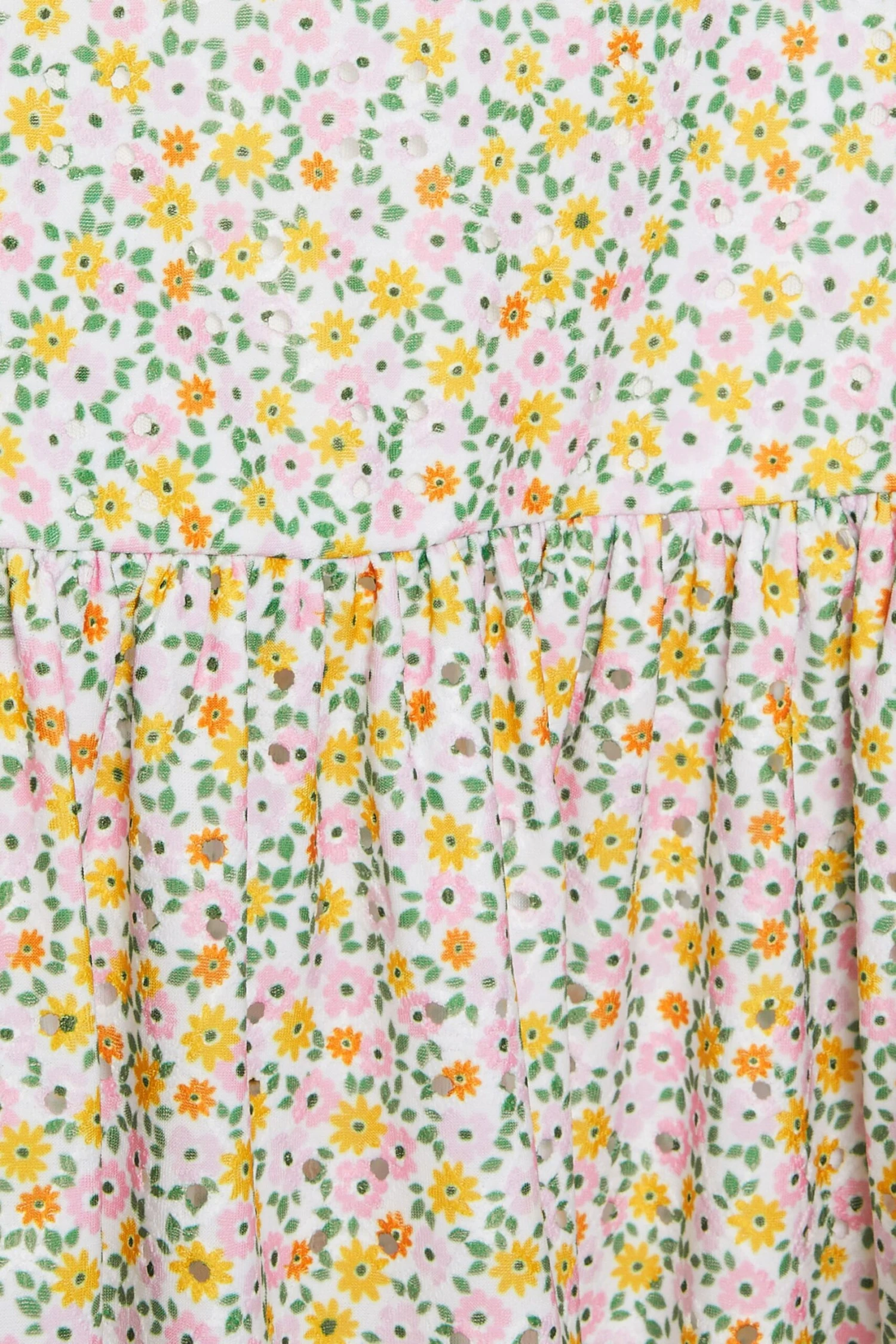 YOURS - Top Floral Smocké Orangé Manches Courtes 8 YOURS - Top Floral Smocké Orangé Manches Courtes – Image 6