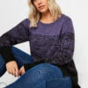 YOURS - Pull Violet Design Block De Couleur 2 YOURS - Pull Violet Design Block De Couleur -Evans Boutique 6d605697 8d07 42 280356 A