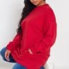 YOURS - Robe-Pull Rouge Manches Longues En Jersey 2 YOURS - Robe-Pull Rouge Manches Longues En Jersey -Evans Boutique 6eaf5cba ed14 43 303930 A