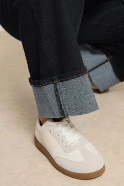 LTS Tall Dark Blue Turn Up Wide Leg Jeans 12 LTS Tall Dark Blue Turn Up Wide Leg Jeans -Evans Boutique 71eef088 ca4c 4d 356560 D