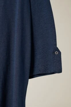 EVANS Curve Navy Blue Pintuck Henley Top 14 EVANS Curve Navy Blue Pintuck Henley Top -Evans Boutique 720f90b5 fbb4 41 615848 P2