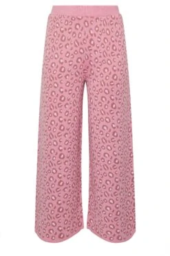 LIMITED COLLECTION Pantalon Large à Imprimé Léopard Rose -Evans Boutique 723804c9 ef2c 45 216598 X