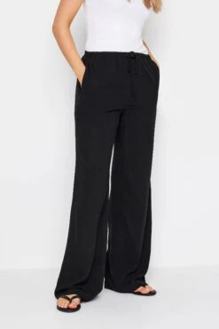 LTS - Pantalon Tall Noir Wide Leg En Lin Mixte 11 LTS - Pantalon Tall Noir Wide Leg En Lin Mixte -Evans Boutique 725e2bc8 4c63 47 196037 B