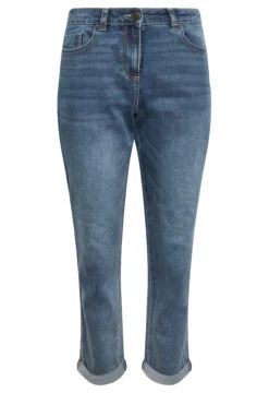 M&Co Blue Mid Wash Boyfriend Jeans 13 M&Co Blue Mid Wash Boyfriend Jeans -Evans Boutique 72638710 52ff 40 500690 X