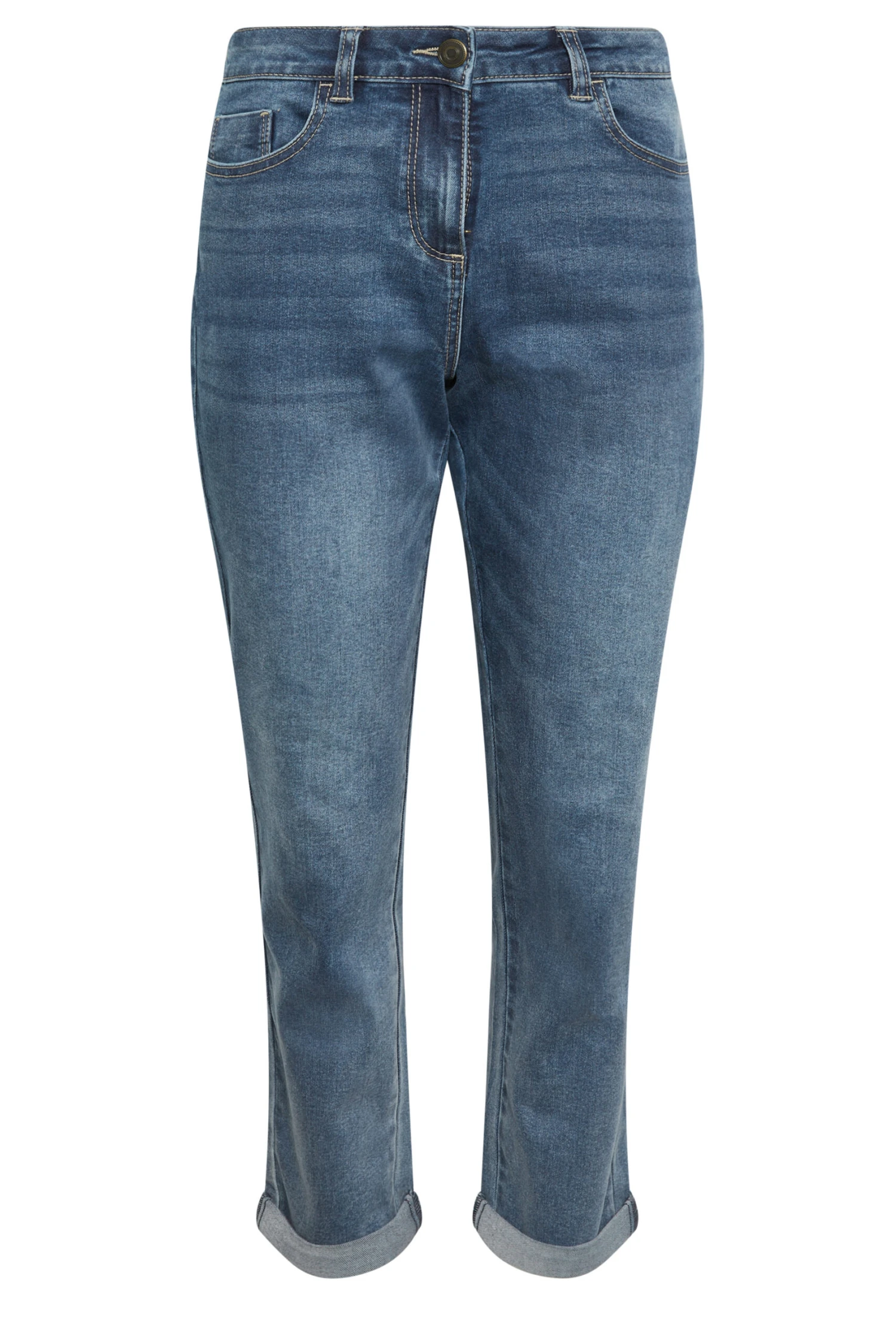 M&Co Blue Mid Wash Boyfriend Jeans 8 M&Co Blue Mid Wash Boyfriend Jeans – Image 6