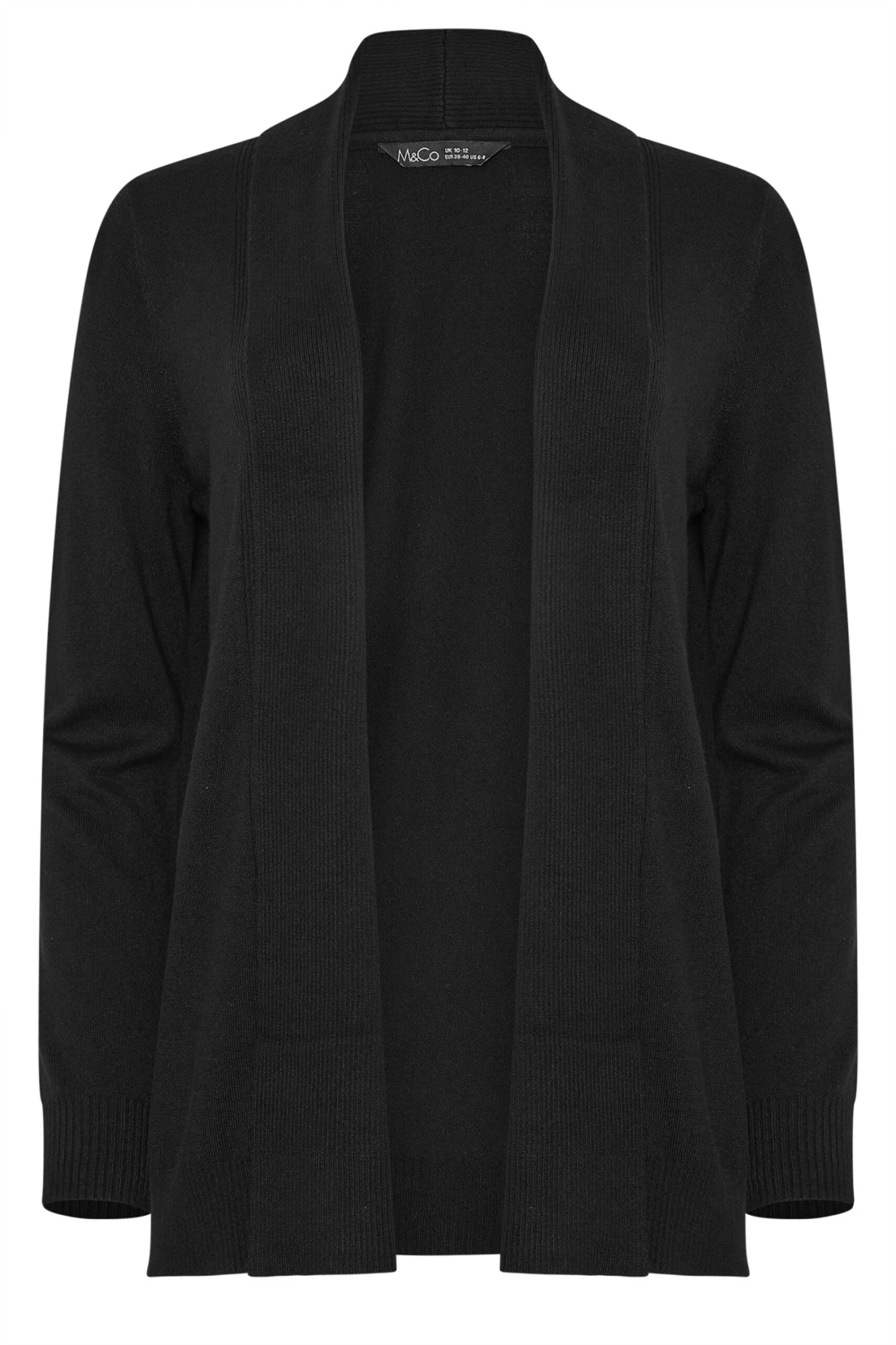 M&Co Black Shawl Collar Cardigan 7 M&Co Black Shawl Collar Cardigan – Image 5