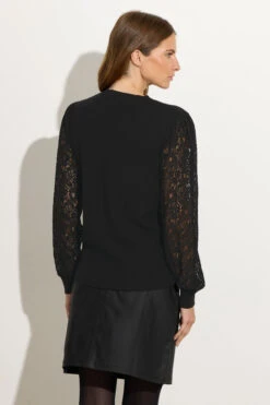 M&Co Black Floral Lace Long Sleeve Jumper 13 M&Co Black Floral Lace Long Sleeve Jumper -Evans Boutique 72f1d835 1a12 4c 502460 D