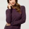 M&Co Purple Crew Neck Long Sleeve Jumper -Evans Boutique 72f7875f df20 4e 502417 A