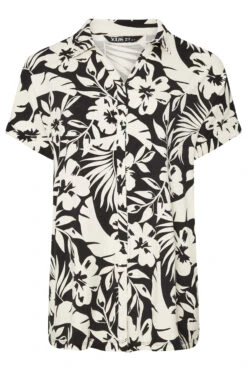 YOURS - Chemisier Noir & Blanc Texturé Imprimé Floral 15 YOURS - Chemisier Noir & Blanc Texturé Imprimé Floral -Evans Boutique 741e4dca bf70 4d 303686 X