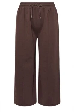 YOURS - Pantalon De Jogging Large Marron Chocolat 11 YOURS - Pantalon De Jogging Large Marron Chocolat -Evans Boutique 7431ba34 d5f2 49 310212 X