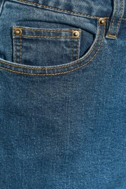LTS Tall Indigo Blue Washed Stretch Mom Jeans -Evans Boutique 74b7634f eaca 4a 196818 Z