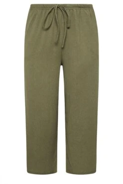 YOURS - Pantalon Jupe-Culotte Vert Kaki Texturé 11 YOURS - Pantalon Jupe-Culotte Vert Kaki Texturé -Evans Boutique 74be0aef 9677 4c 145302 X
