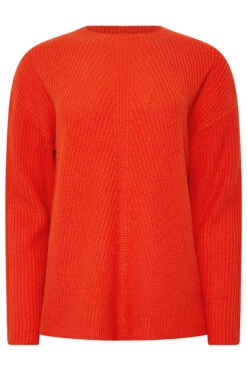 M&Co Orange Funnel Neck Knitted Jumper -Evans Boutique 75878bc2 a76d 4c 502429 X