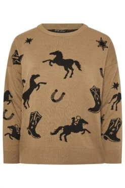 YOURS Curve Pull En Maille Western Marron 11 YOURS Curve Pull En Maille Western Marron -Evans Boutique 75a4b4d8 13f9 40 280810 X