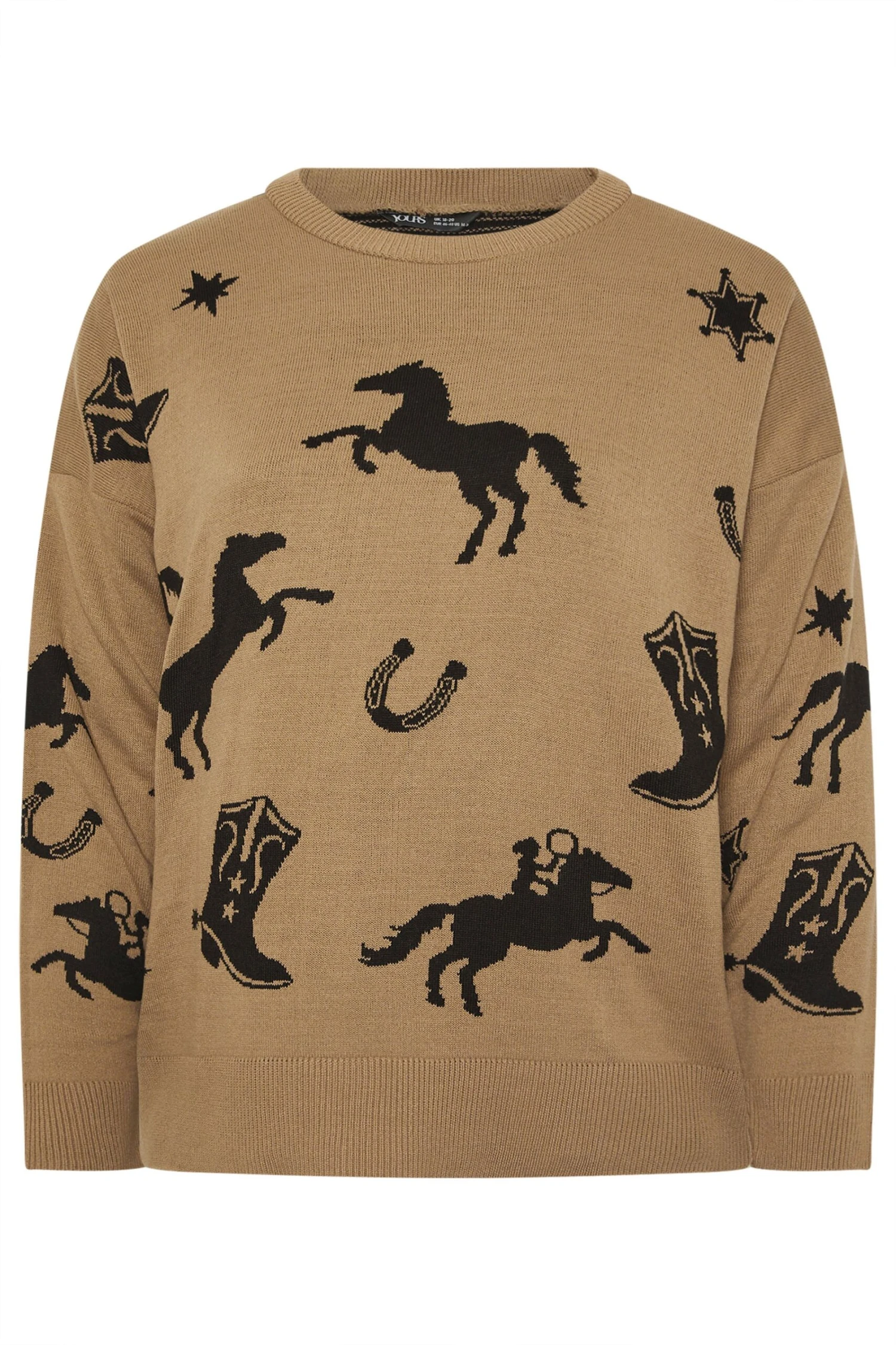 YOURS Curve Pull En Maille Western Marron 7 YOURS Curve Pull En Maille Western Marron – Image 5