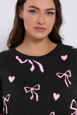 YOURS Curve Pull En Maille Noire à Nœud 10 YOURS Curve Pull En Maille Noire à Nœud -Evans Boutique 7708f080 6569 40 280865 D