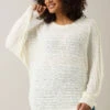 EVANS Curve White Batwing Sleeve Jumper -Evans Boutique 771a973e 6de4 42 616135 B