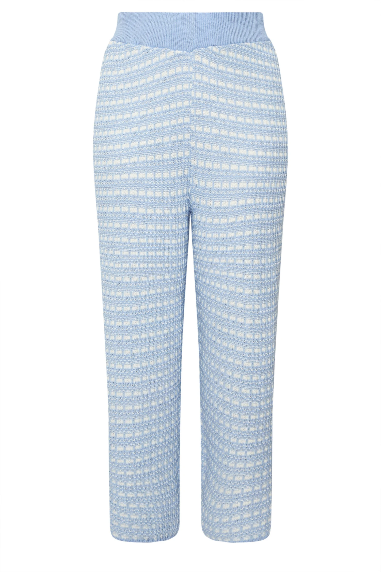 LIMITED COLLECTION - Pantalon Bleu Ciel Coupe Wide Leg Effet Tweed 8 LIMITED COLLECTION - Pantalon Bleu Ciel Coupe Wide Leg Effet Tweed – Image 6